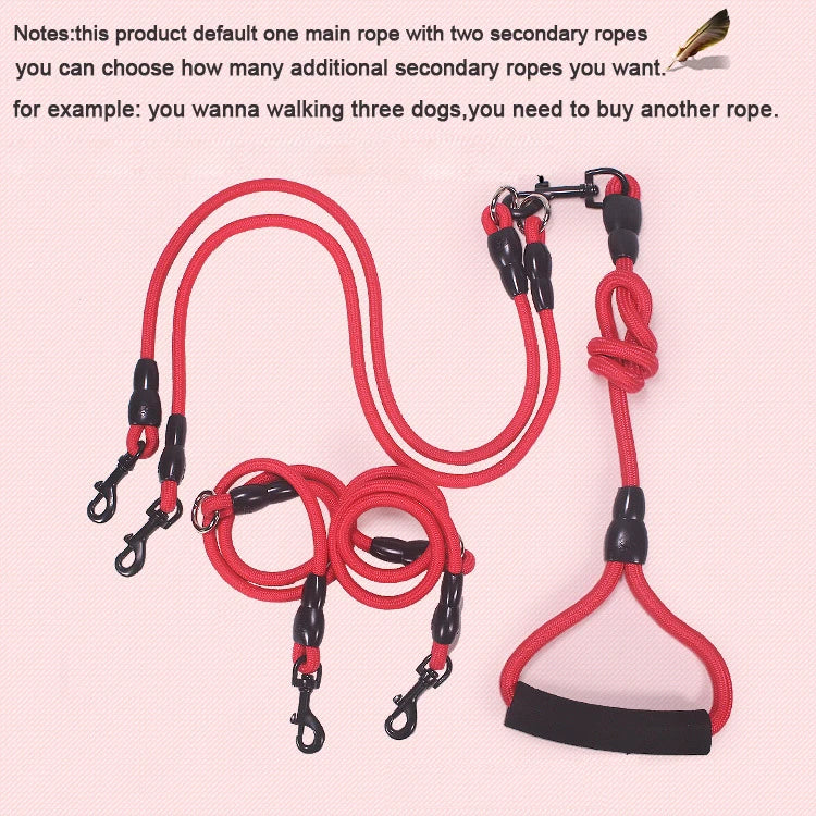 Nylon Dog walking Leash for 2/3/4 Dogs