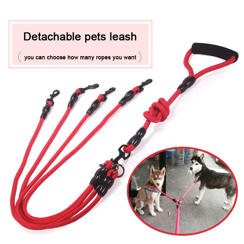 Nylon Dog walking Leash for 2/3/4 Dogs