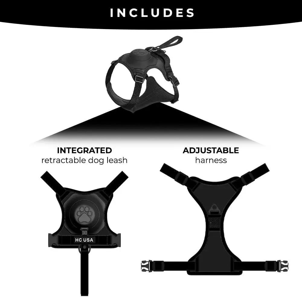 Dog Harness with Retractable Leash