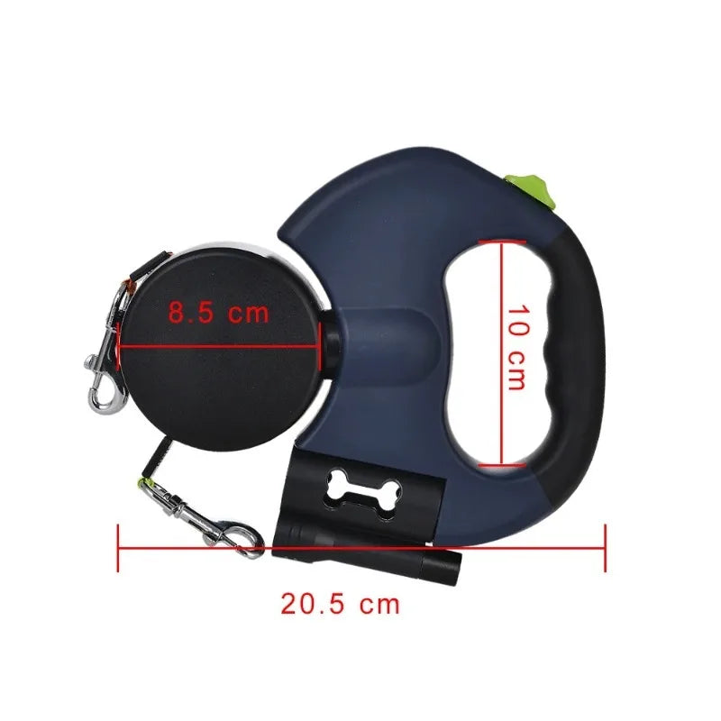 Double-ended Automatic Retractable Dog Leash 360°