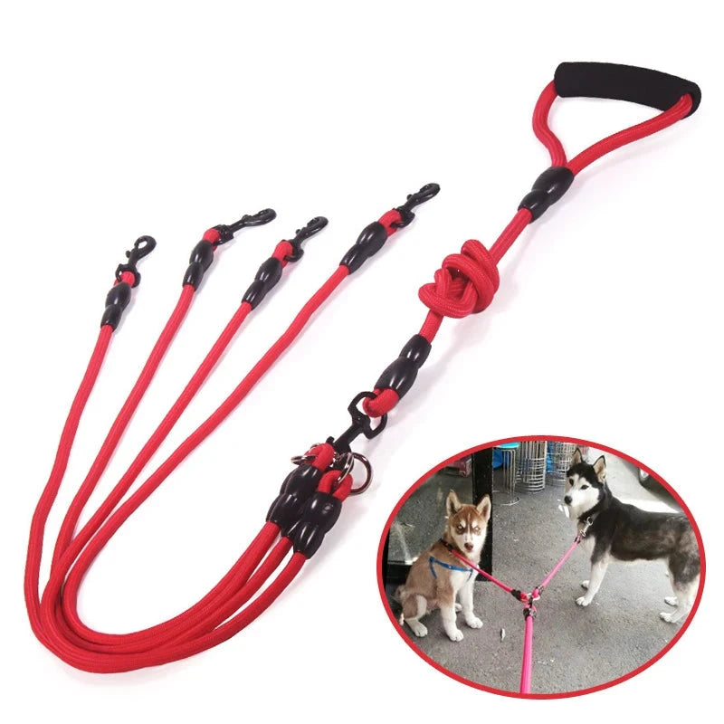 Nylon Dog walking Leash for 2/3/4 Dogs